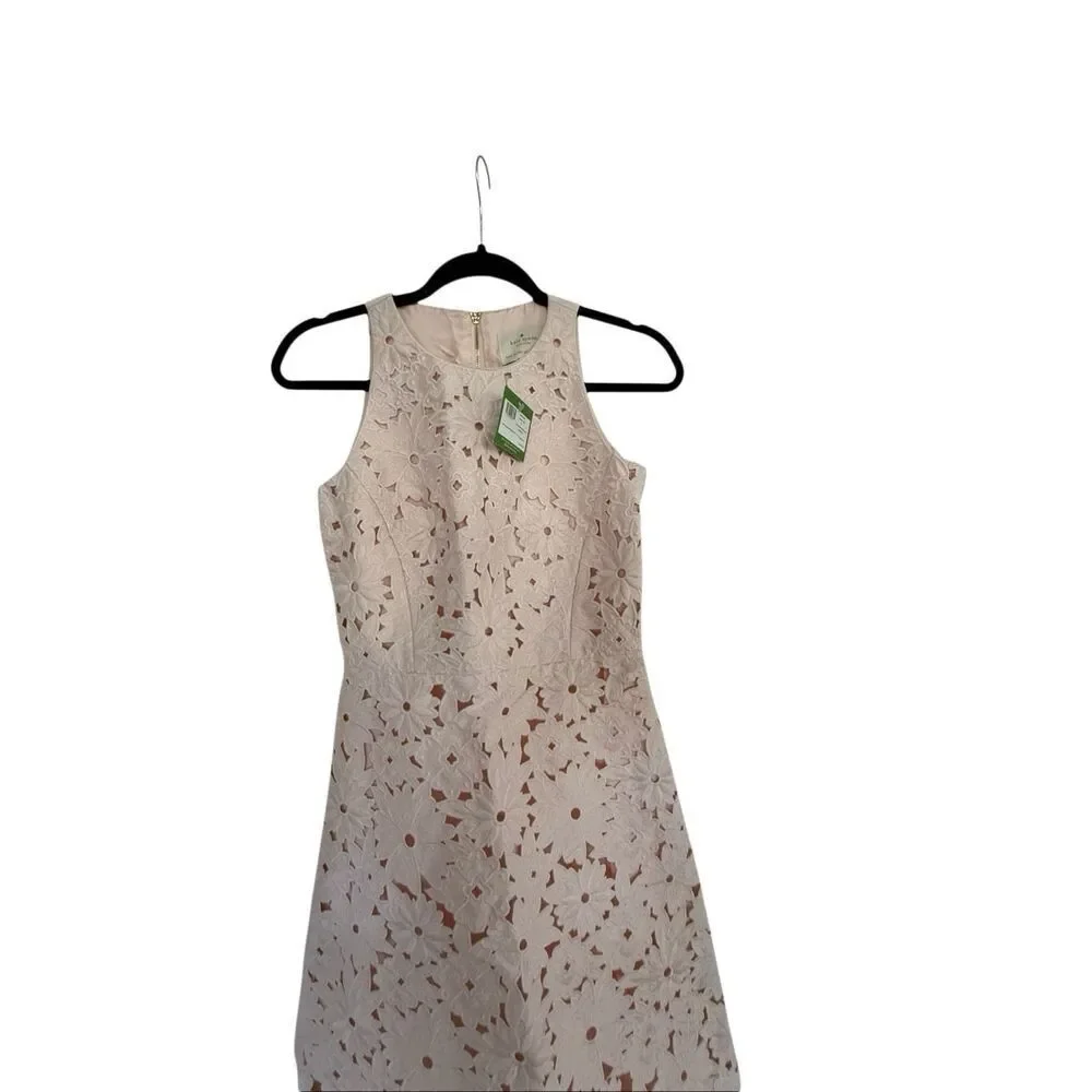NWT Kate Spade Womens Rosedew Floral Cutwork Sleeveless A-line Dress Size 00